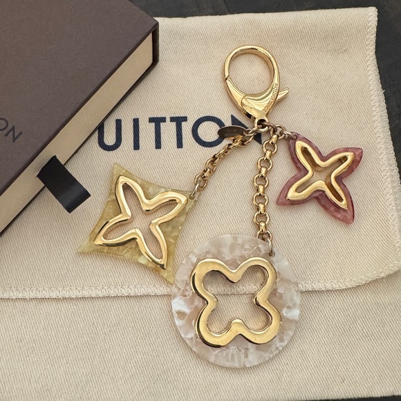 🎉SOLD🎉Louis Vuitton Gold and Pink Keychain Accessory - Picture 1 of 1